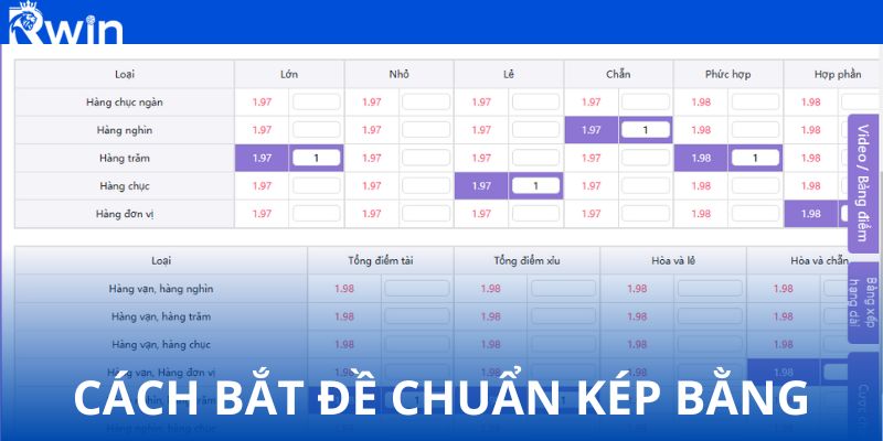 Hướng dẫn cách bắt đề chuẩn kép bằng