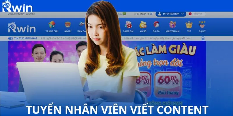 Tuyển dụng RWIN - Nhân viên viết content